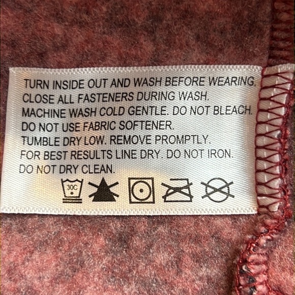 Orvis Sweater Womens Extra Small Red Mock Neck 1/4 Snap Button Pullover NEW - Picture 9 of 12